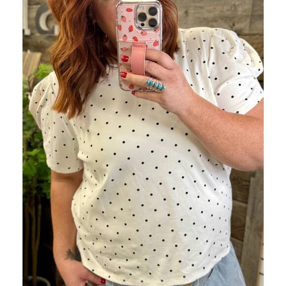 HAYDEN LA Tops - NEW HAYDEN LA polka dot top - plus in white, black